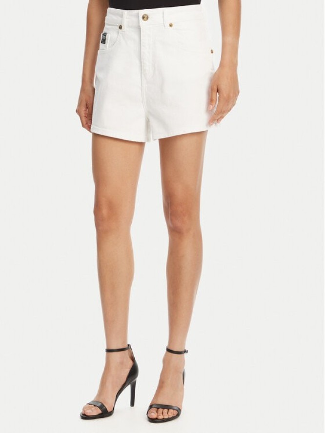 Versace Jeans Couture Szorty jeansowe 78HAD514 Biały Straight Fit