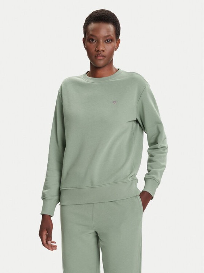 Gant Bluza Shield 4201414 Zielony Relaxed Fit