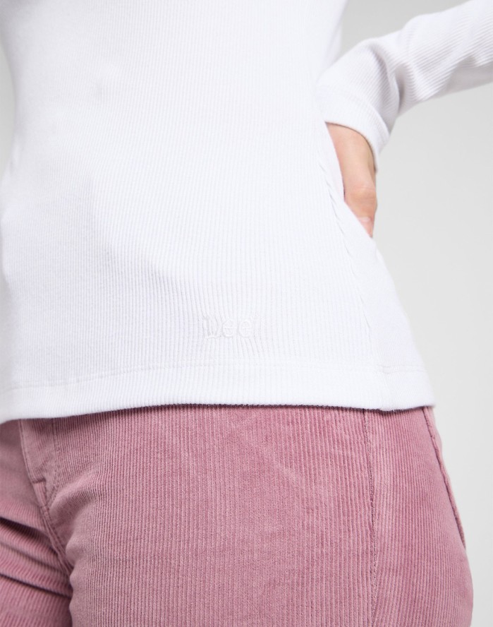 DAMSKA KOSZULKA LEE LS SQUARE NECK BRIGHT WHITE 112370952