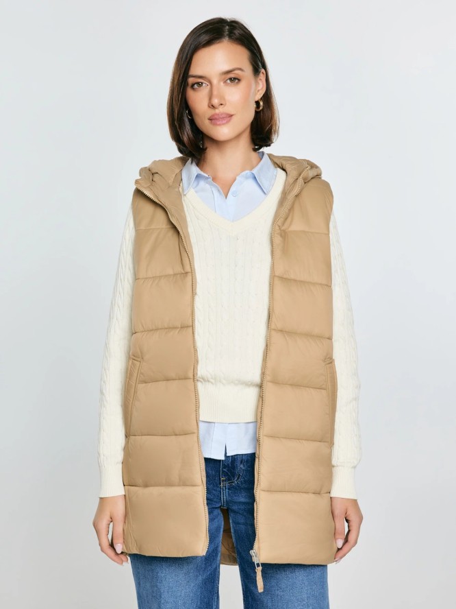 Kamizelka damska pikowana beżowa Pavla 801