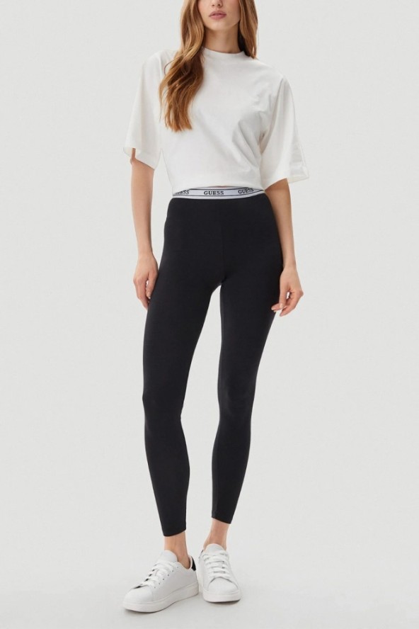 GUESS Czarne legginsy damskie Aline, Rozmiar S