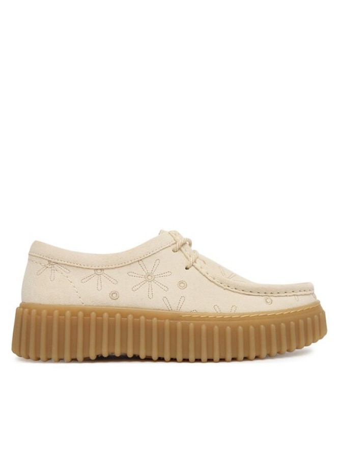 Clarks Półbuty Torhill Bee 26186297 Écru