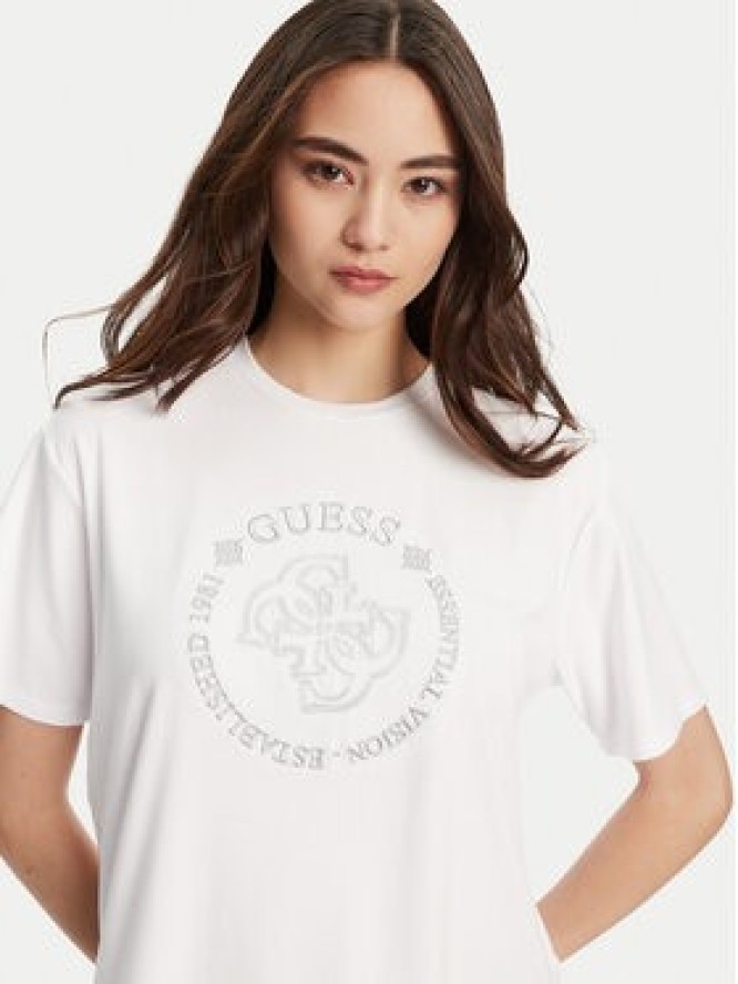 Guess T-Shirt V5YI05 KCOA2 Biały Regular Fit
