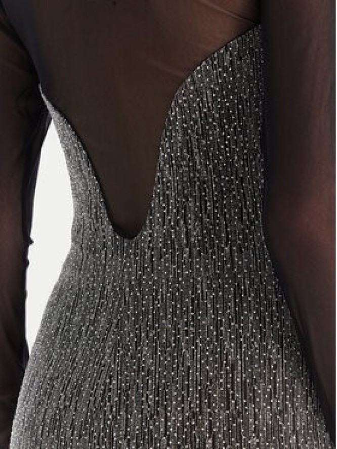 Simona Corsellini Sukienka koktajlowa A25CEAB10601 Srebrny Slim Fit