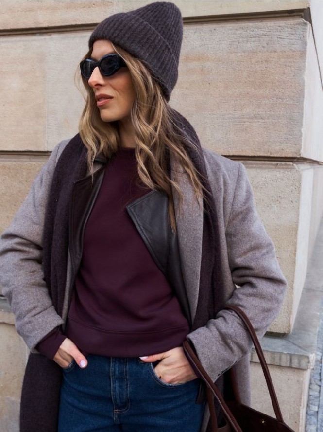 Bluza z modalem - ciemnofioletowy