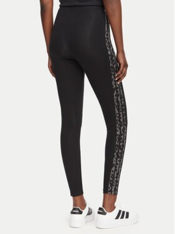 adidas Legginsy Seasonal Essentials Print 3-Stripes KS7984 Czarny Slim Fit