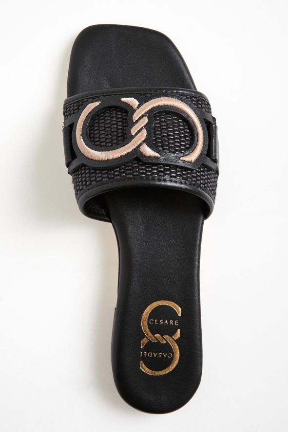 Klapki damskie skórzane CESARE CASADEI