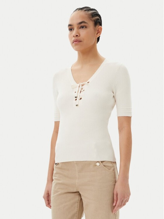 Morgan Sweter 251-MFEMI Beżowy Slim Fit