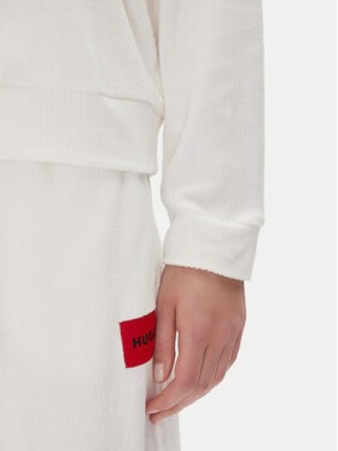 HUGO Bluza Neve_Sweatshirt 50531686 Écru Relaxed Fit