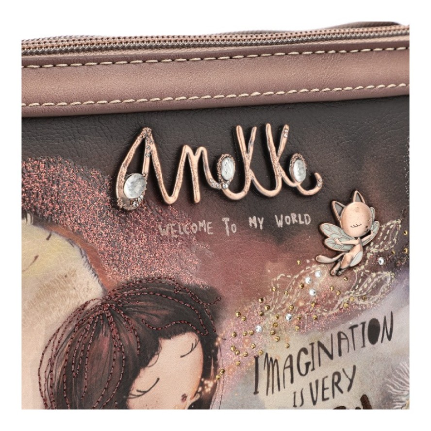 Brązowa Torebka Anekke Stylowa Damska Listonoszka Na Ramię