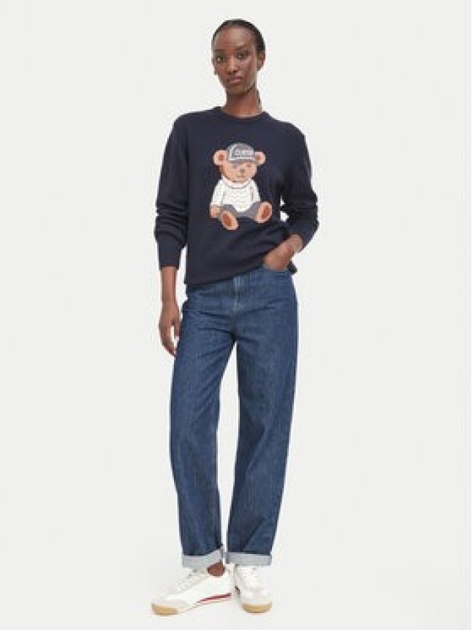 Guess Sweter W6BR84 Z1927 Granatowy Regular Fit