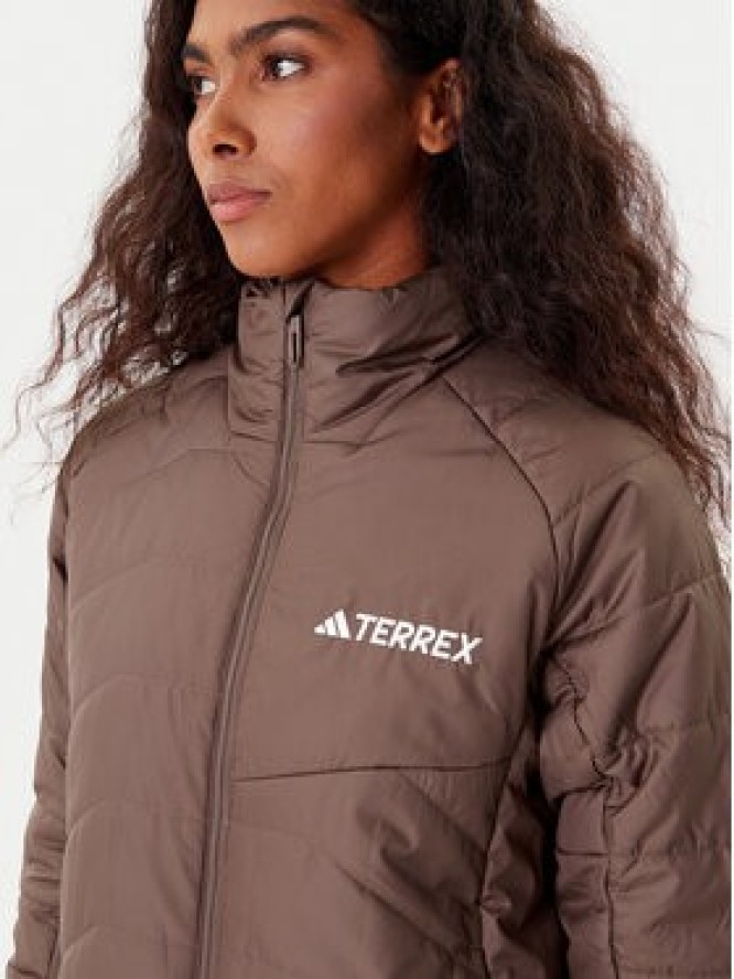 adidas Kurtka zimowa Terrex Multi JN0812 Brązowy Regular Fit