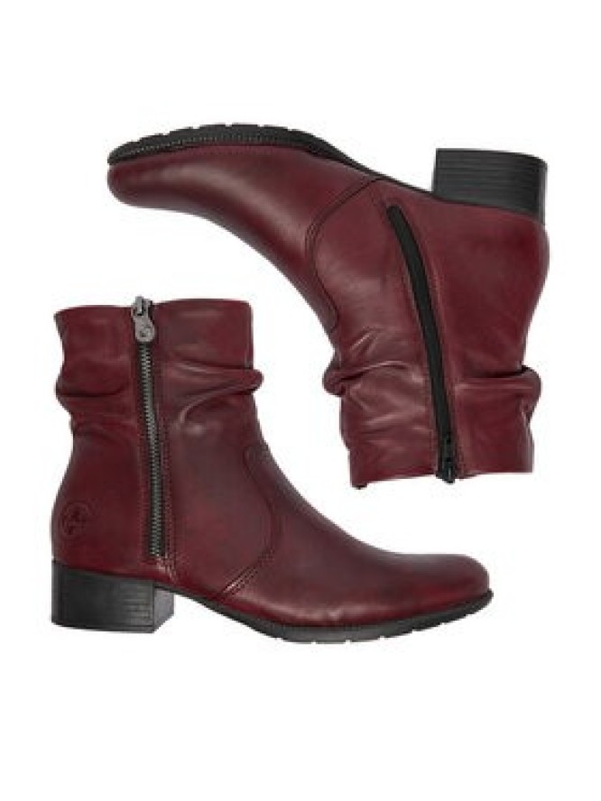 Rieker Botki CEO-78656-35 Bordowy