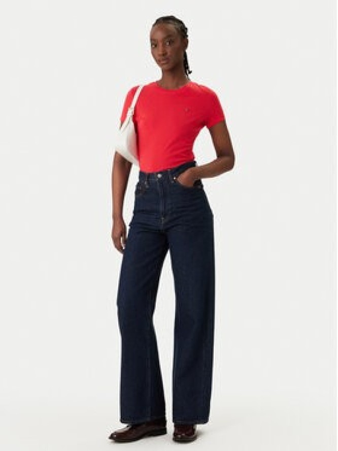 Tommy Jeans T-Shirt DW0DW20459 Czerwony Slim Fit