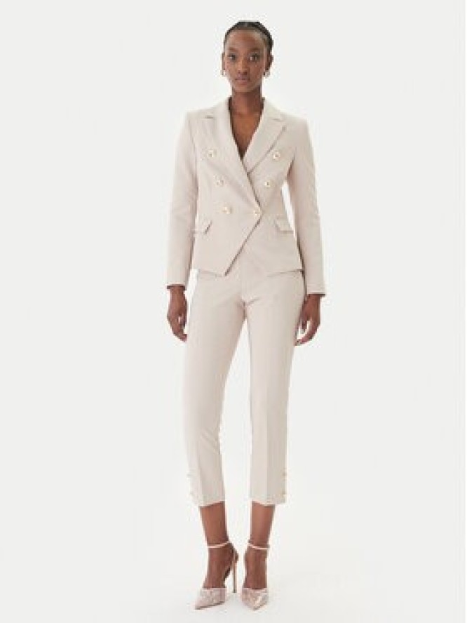 Rinascimento Spodnie materiałowe CFC0128641003 Beżowy Slim Fit