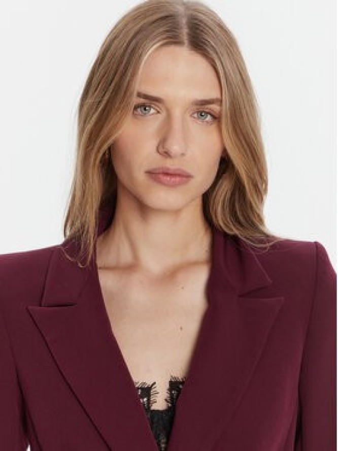 Rinascimento Marynarka CFC0126221003 Bordowy Slim Fit