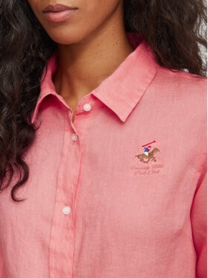 Beverly Hills Polo Club Koszula P-SS26W-SH0004 Koralowy Regular Fit