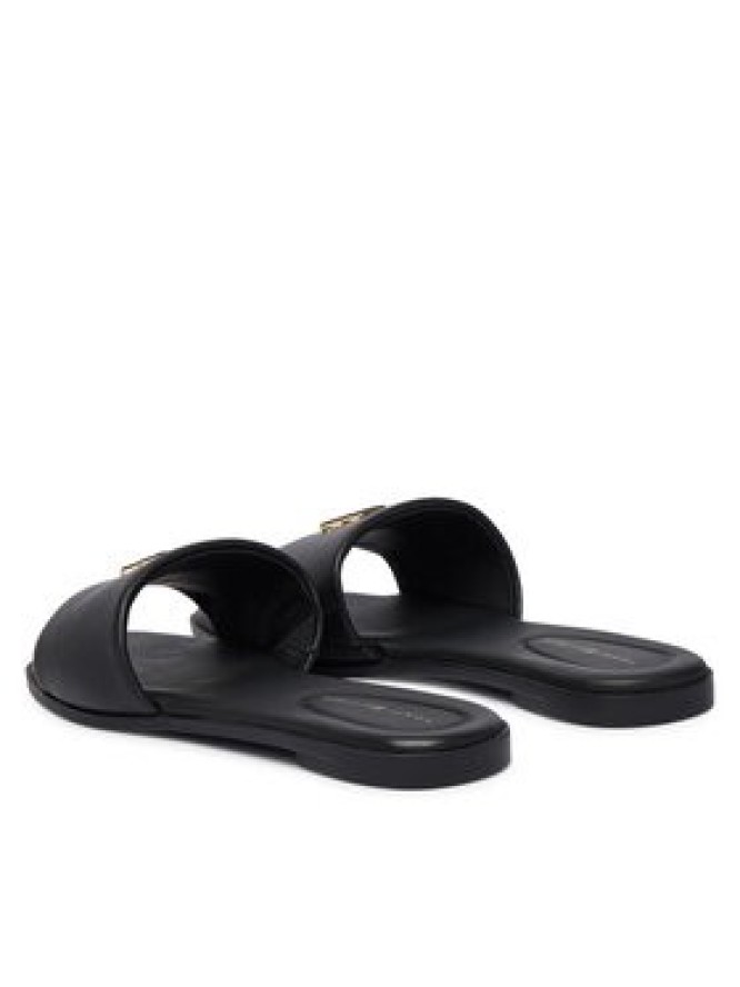 Tommy Hilfiger Klapki Th Logo Hardware Leather Mule FW0FW09292 Czarny