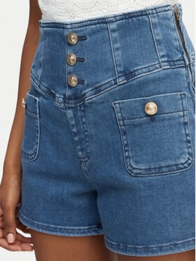 Guess Szorty jeansowe W6GD56 D0849 Niebieski Regular Fit