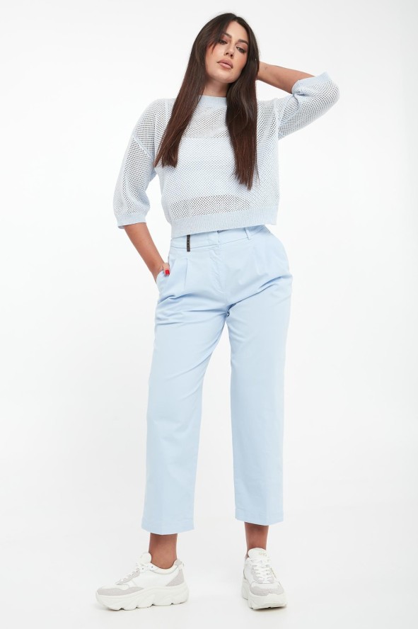 Spodnie damskie z zakładkami PESERICO