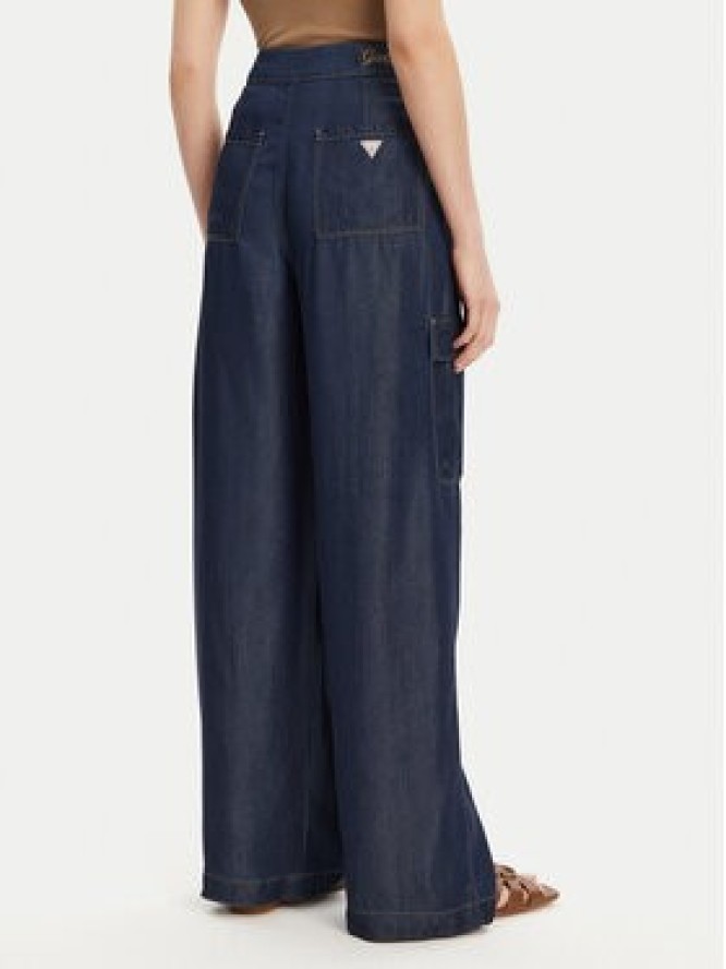 Guess Jeansy W5GA1T D5N61 Granatowy Wide Leg