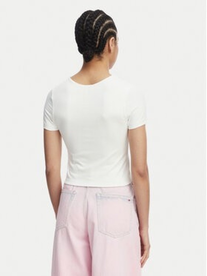 Tommy Jeans T-Shirt Athleisure Metal DW0DW22284 Biały Slim Fit