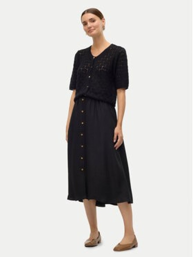Vero Moda Spódnica midi Melaney 10304134 Czarny Regular Fit