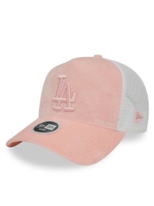 New Era Czapka z daszkiem Wmns Velour Trucker La Dodgers 60435011 Różowy