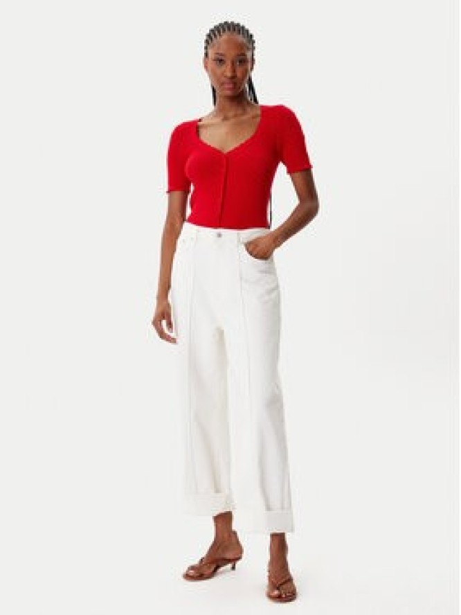 Morgan Bluzka 252-MSNAKE Czerwony Slim Fit