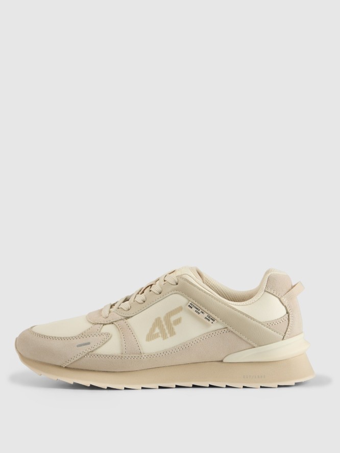 4F Sneakersy 4CITY z elementami zamszowymi damskie - beżowe 36