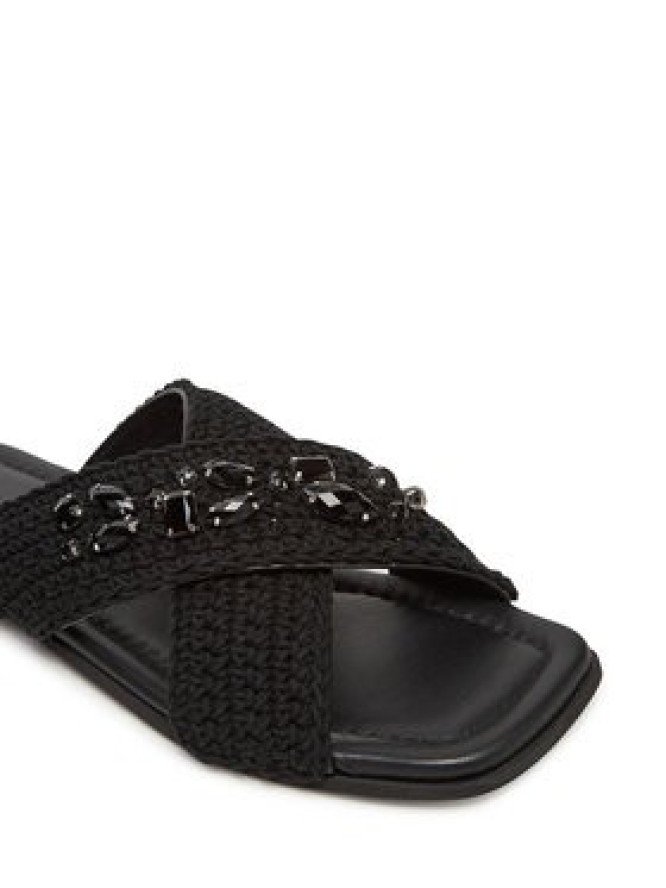 Inuikii Klapki Woven Crossed Stones 70104-369 Czarny