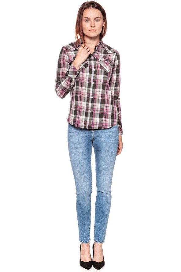 KOSZULA WRANGLER CHECK SHIRT ROSIN GREEN W5240LUWY 112129352