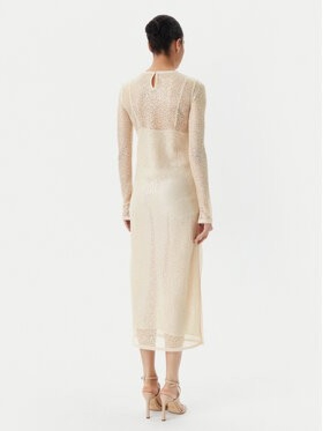 PINKO Sukienka koktajlowa 104709 A2EX Beżowy Regular Fit