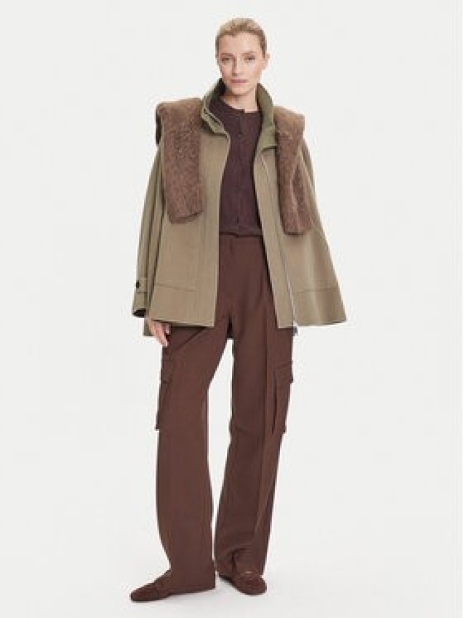 MAX&Co. Płaszcz wełniany Letizia 2526086071200 Zielony Oversize