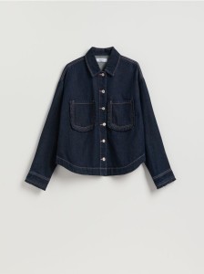 Koszula z falbankami - granatowy