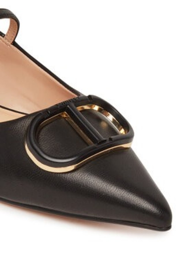 TWINSET Baleriny 251TCP064 Czarny