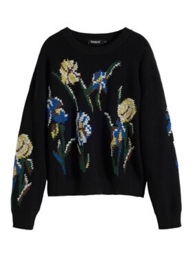 Desigual Sweter Cooper 25WWJF36 Czarny Regular Fit