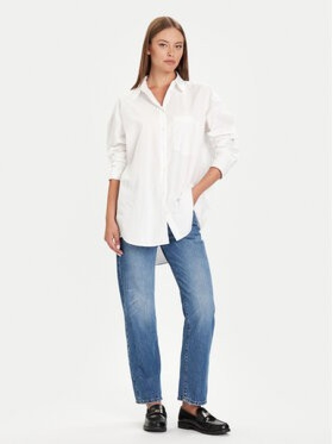 Marc O'Polo Koszula 508 1134 42221 Biały Boyfriend Fit