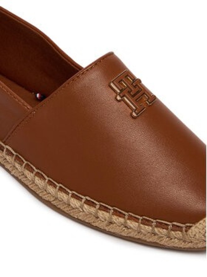 Tommy Hilfiger Espadryle Th Logo Leather Espadrille FW0FW09246 Brązowy