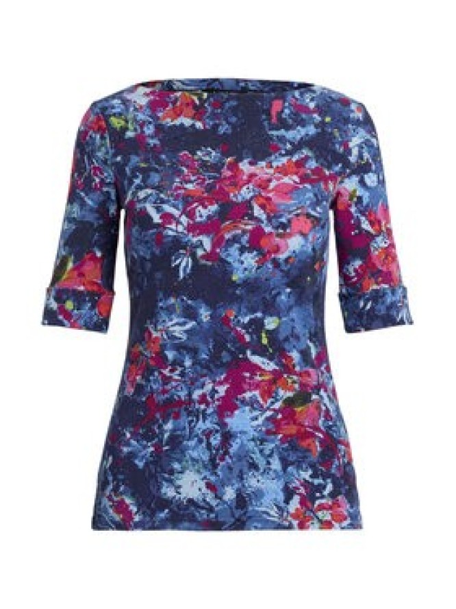 LAUREN RALPH LAUREN Bluzka 200971065001 Granatowy Slim Fit