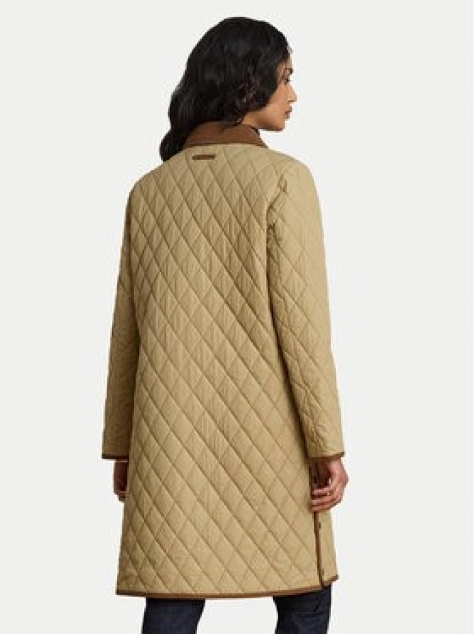 LAUREN RALPH LAUREN Kurtka przejściowa Crested 3/4 Quilt 297P18059002 Beżowy Regular Fit