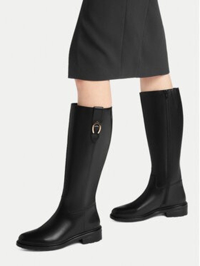 Geox Oficerki D Walk Pleasure D46TGD 00043 C9999 Czarny