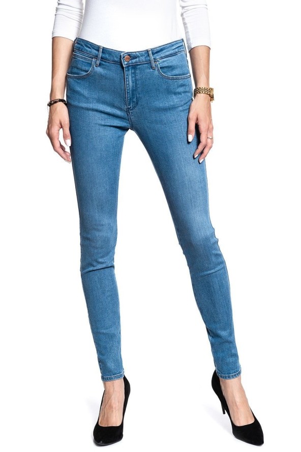 WRANGLER SKINNY DAMSKIE SPODNIE JEANSOWE SOFT WORN W28KJE12P 112128280