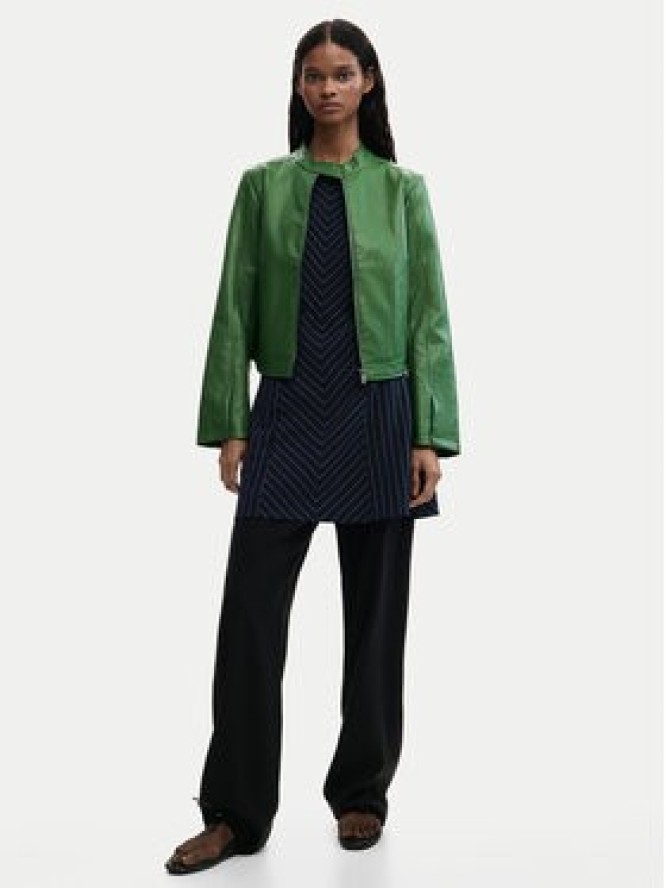 Desigual Kurtka z imitacji skóry Ariel 26SWEW09 Zielony Regular Fit