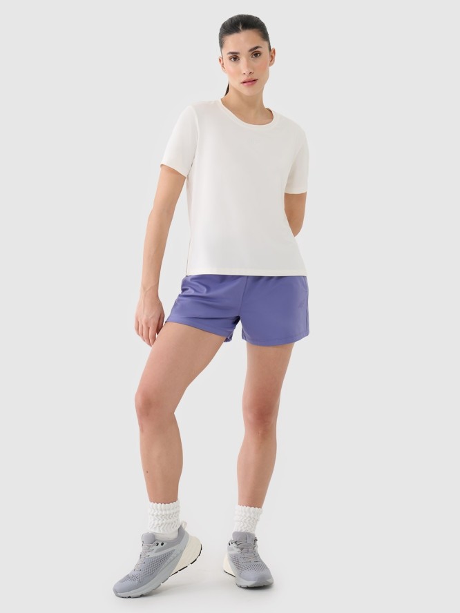 4F Koszulka treningowa oversize szybkoschnąca damska - biała S