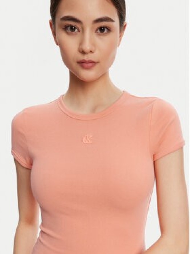 Calvin Klein Jeans Sukienka codzienna LV047B266G Koralowy Slim Fit