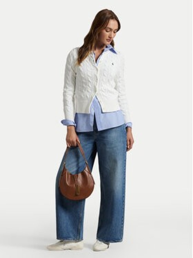 Polo Ralph Lauren Kardigan 211891643001 Biały Regular Fit