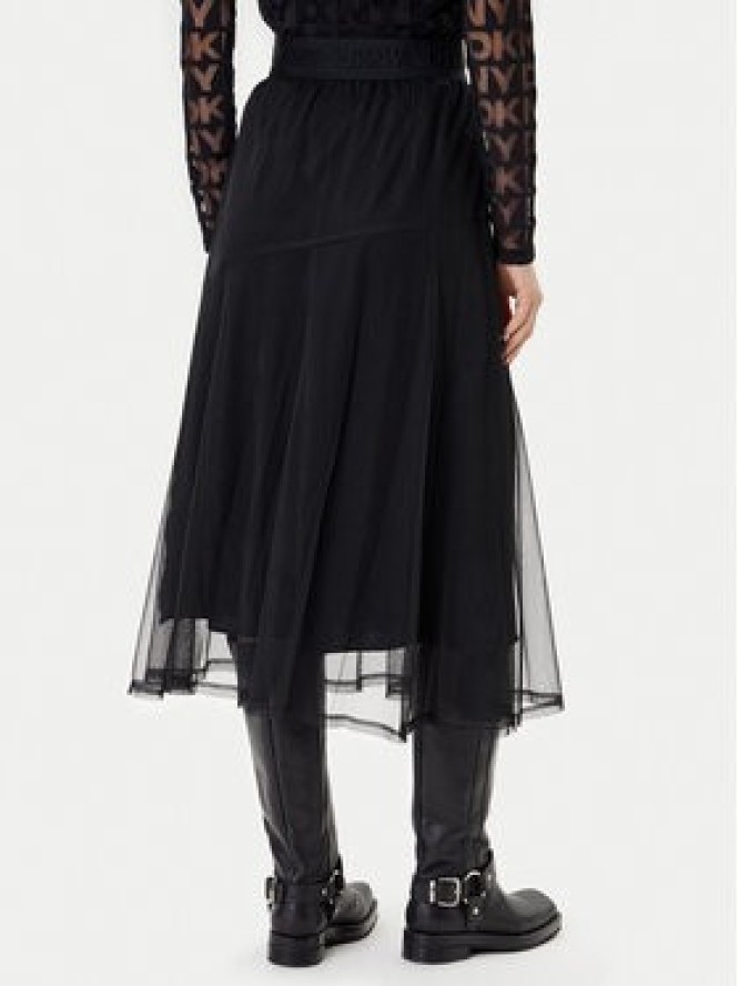 DKNY Spódnica midi P5GG7CMD Czarny Regular Fit