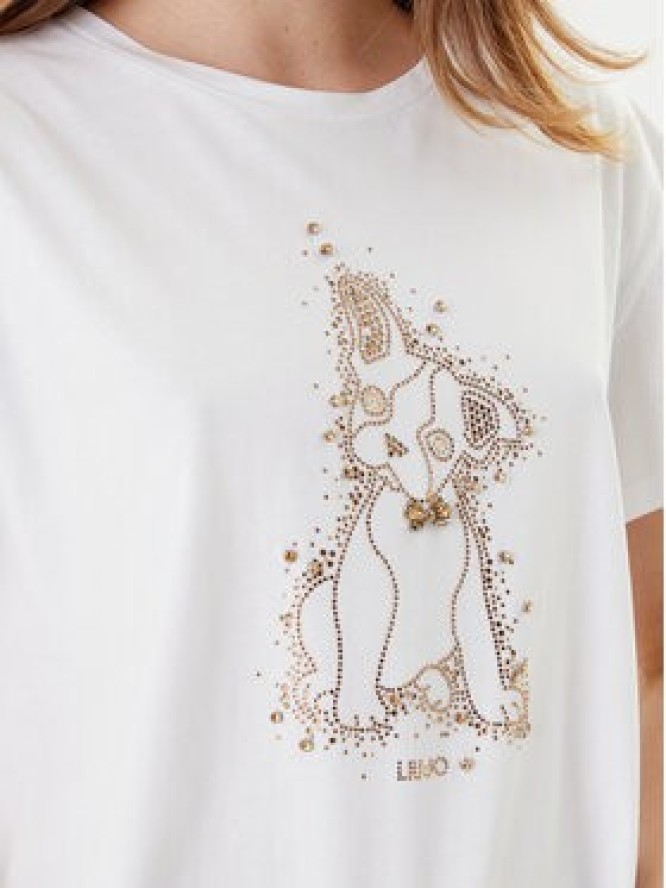 Liu Jo T-Shirt MF5412 JS923 Biały Regular Fit