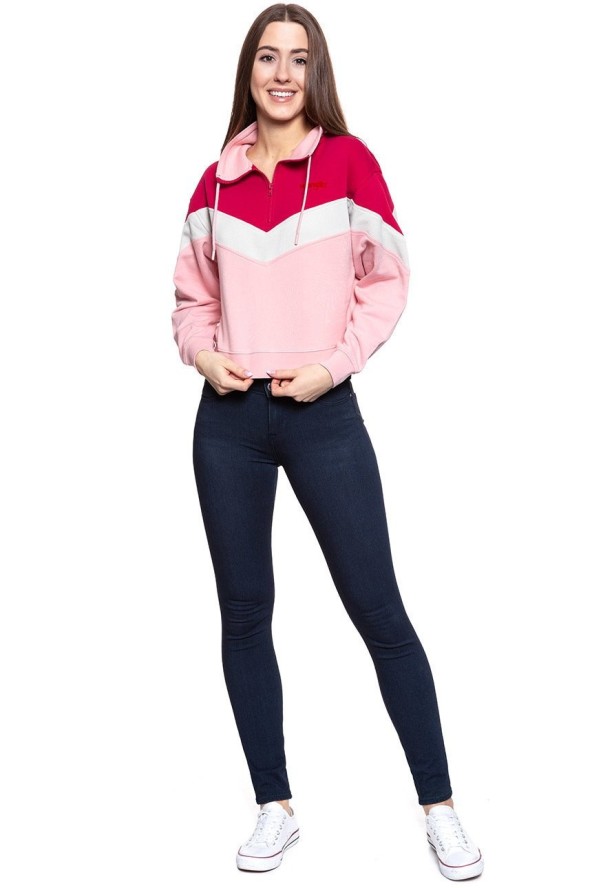 BLUZA WRANGLER CUT N SEW SWEAT BRIDAL ROSE W6N7HYP01 112130799